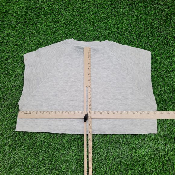 Vintage 1987 JERZEES Cropped Sweatshirt Womens L 21x14 Gray - Picture 3 of 14